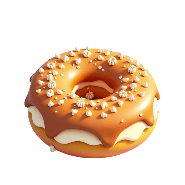 Donut in chocolate glaze